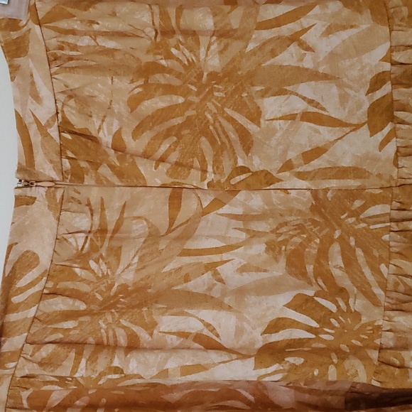 Lulus Veranda Vibes Beige Tropical Print Tiered Maxi Skirt Size XL - Picture 9 of 10